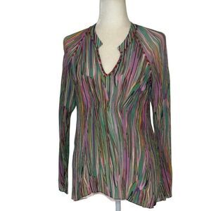 Sundance Silk Blouse. Flowy and Colorful. Sz M. Great Condition!